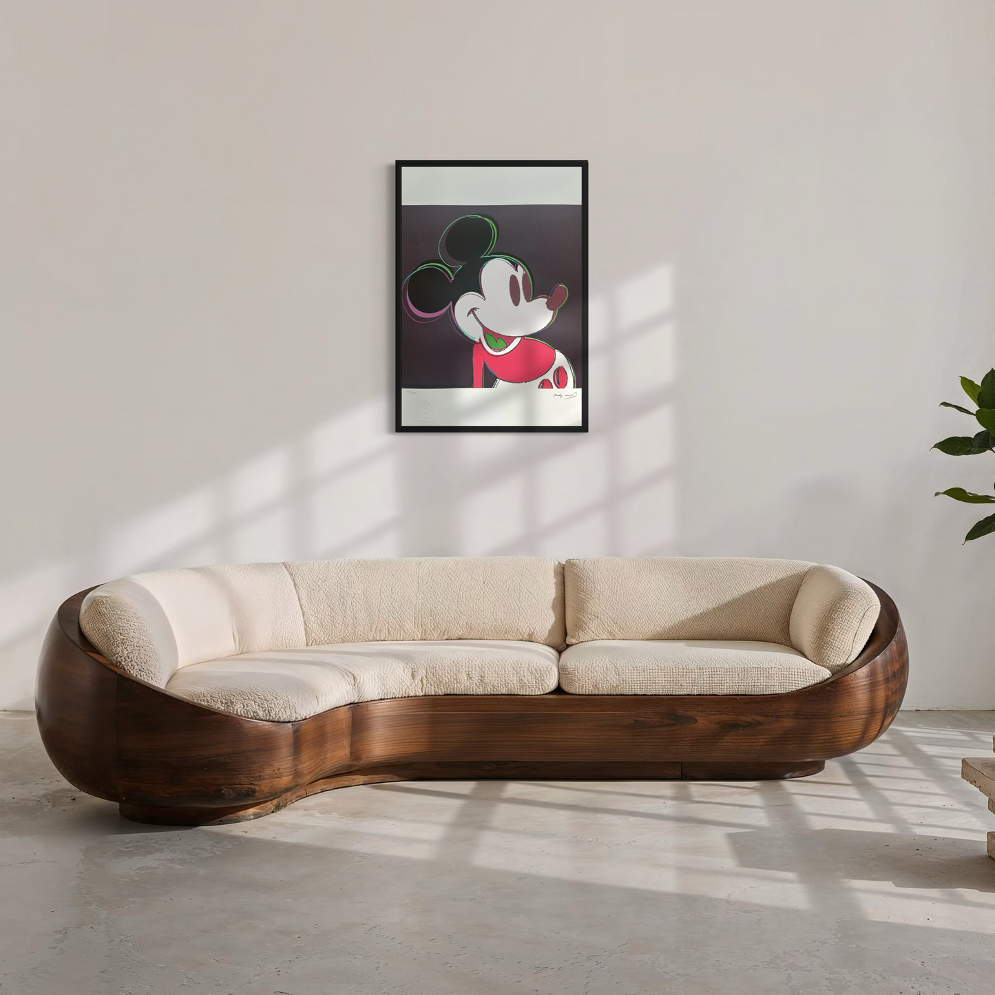 Andy Warhol Topolino (Nero-rosso) Litografia Arches 300gsm 42x59 cm