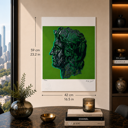 Andy Warhol Alessandro Magno (Verde) Litografia Arches 300gsm 42x59 cm