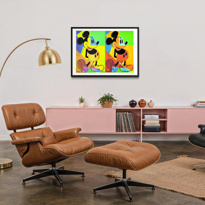 Andy Warhol Double Mickey Litografia multicolore Arches 300gsm 42x59 cm