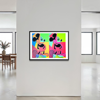 Andy Warhol Double Mickey (Multicolore) Litografia Arches 300gsm 42x59 cm