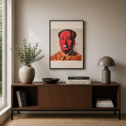 Andy Warhol Mao (Rosso & Arancione) Litografia Arches 300gsm 42x59 cm