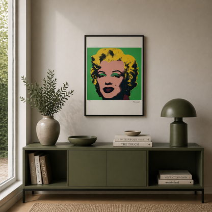 Andy Warhol Marilyn Monroe (Verde & Giallo) Litografia Arches 300gsm 42x59 cm