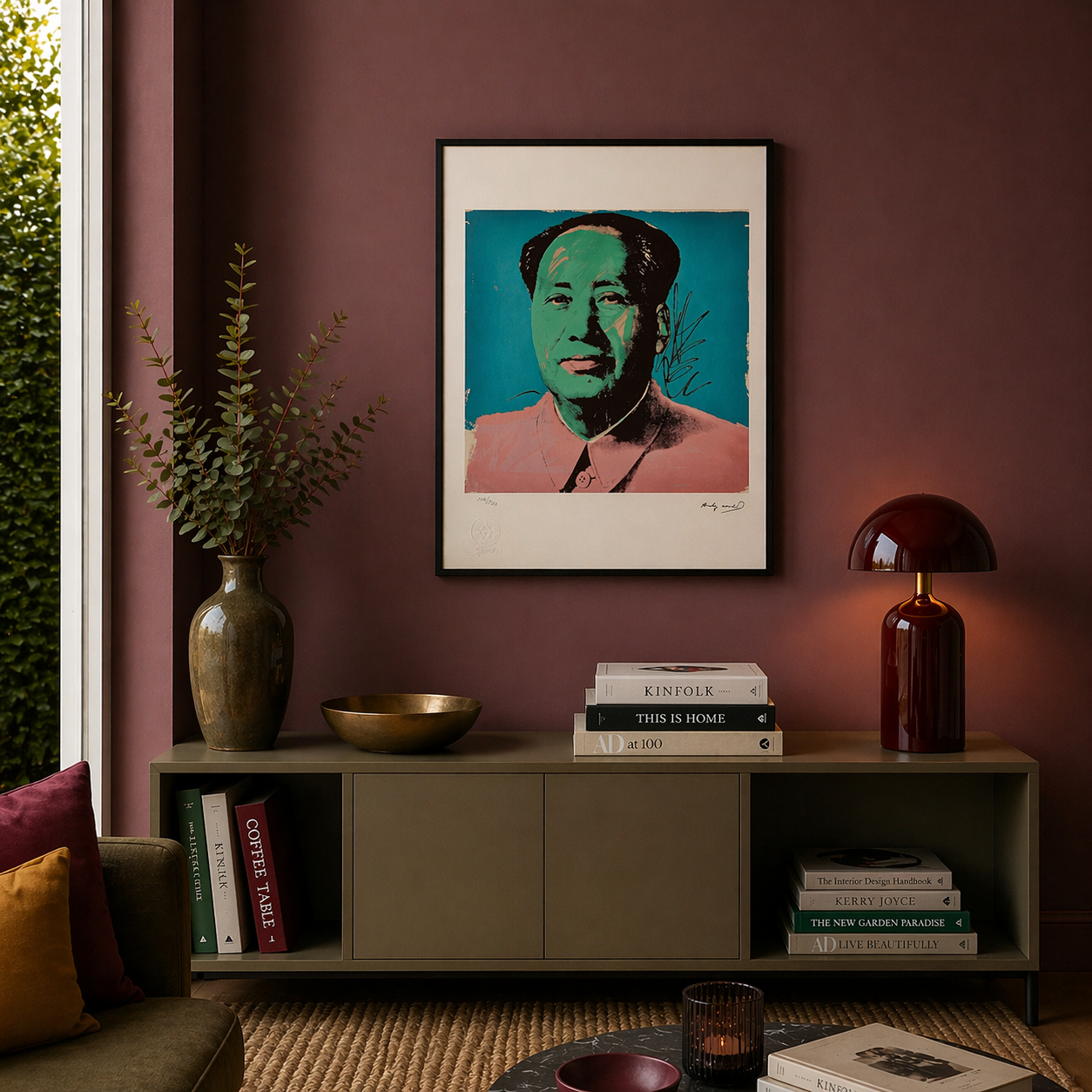 Andy Warhol Mao (Turchese & Verde) Litografia Arches 300gsm 42x59 cm