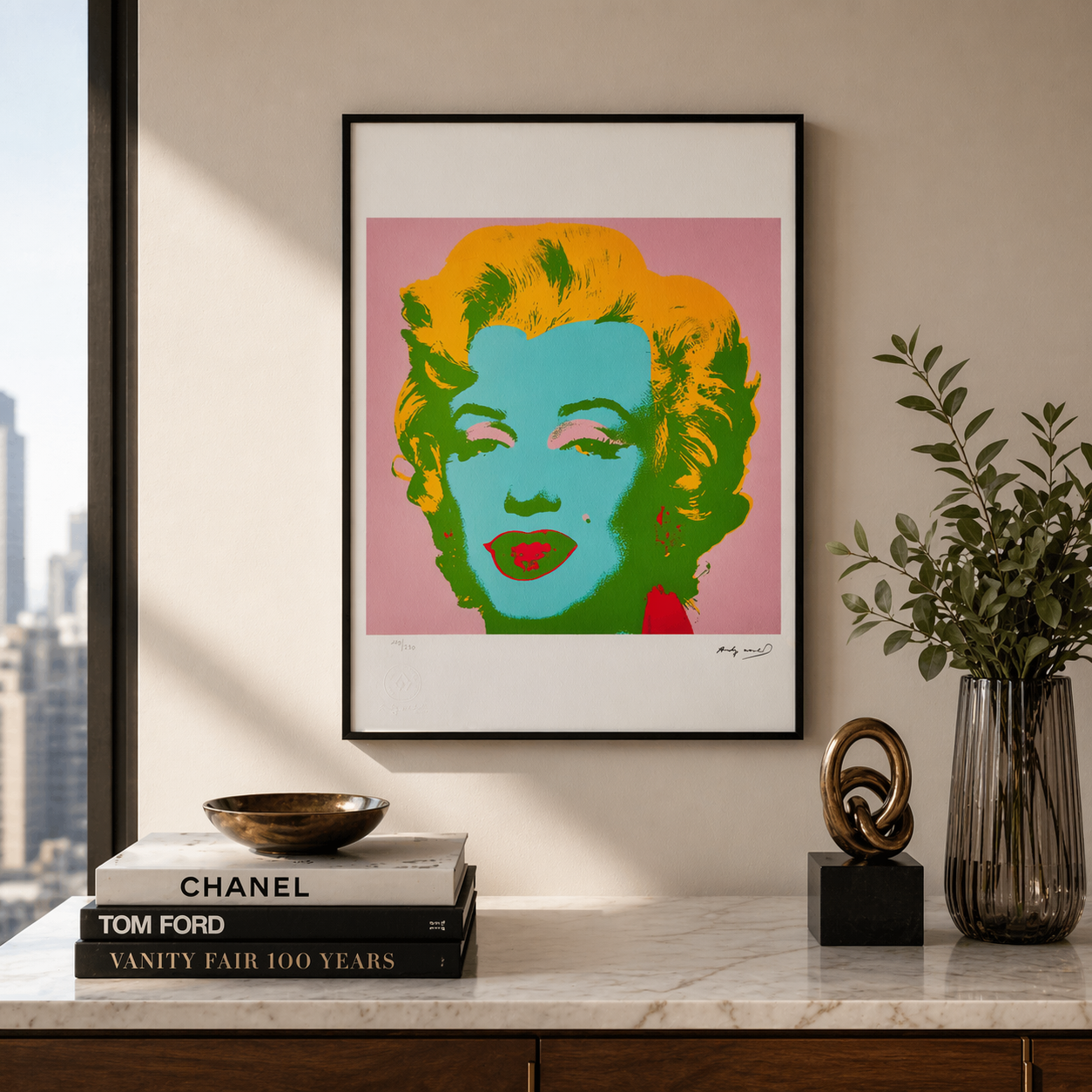 Andy Warhol Marilyn Monroe (Rosa) Litografia Arches 300gsm 42x59 cm