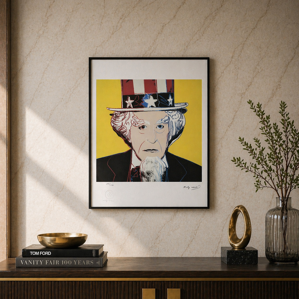 Andy Warhol Zio Sam Litografia Arches 300gsm 42x59 cm