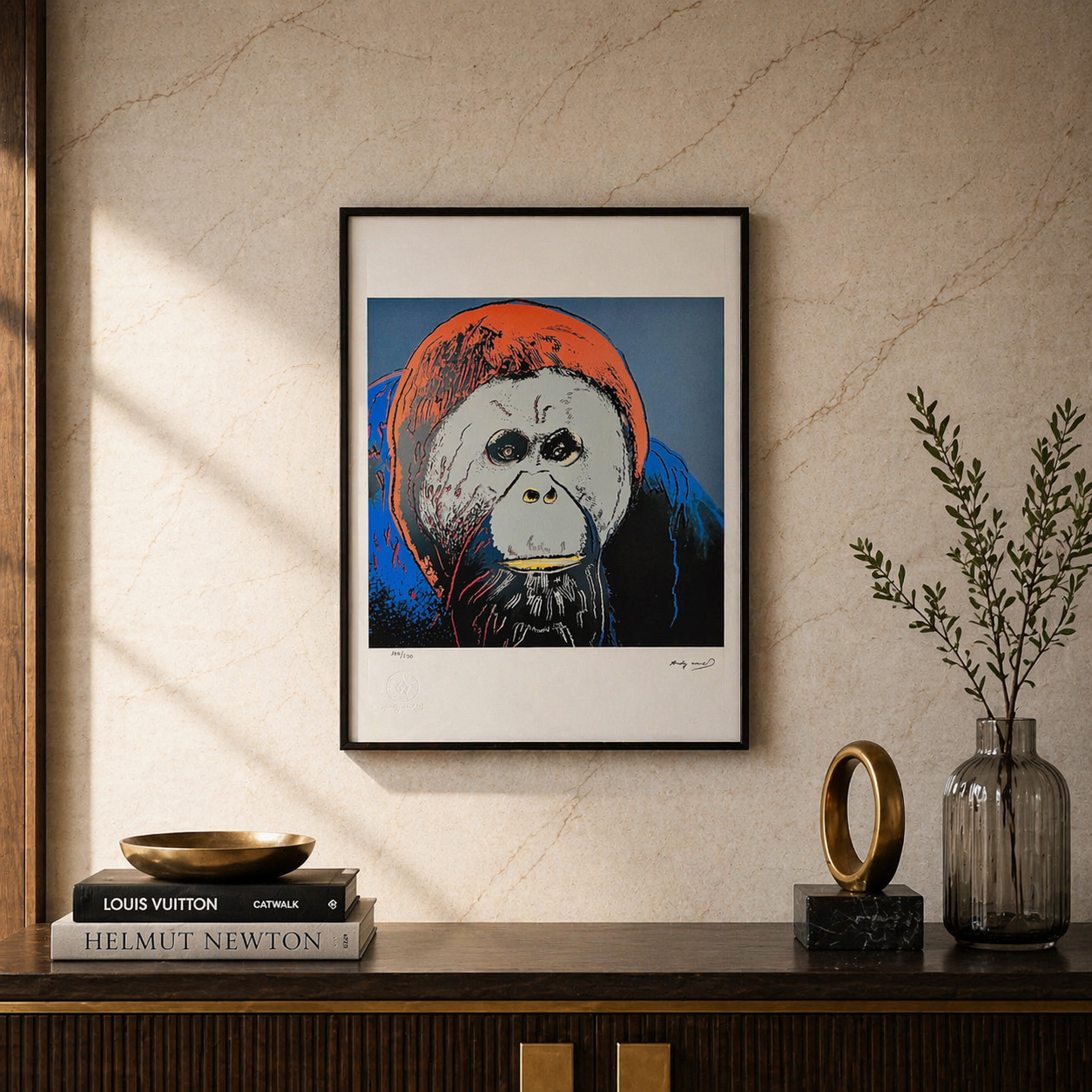 Andy Warhol Orangutan (Animali) Litografia Arches 300gsm 42x59 cm