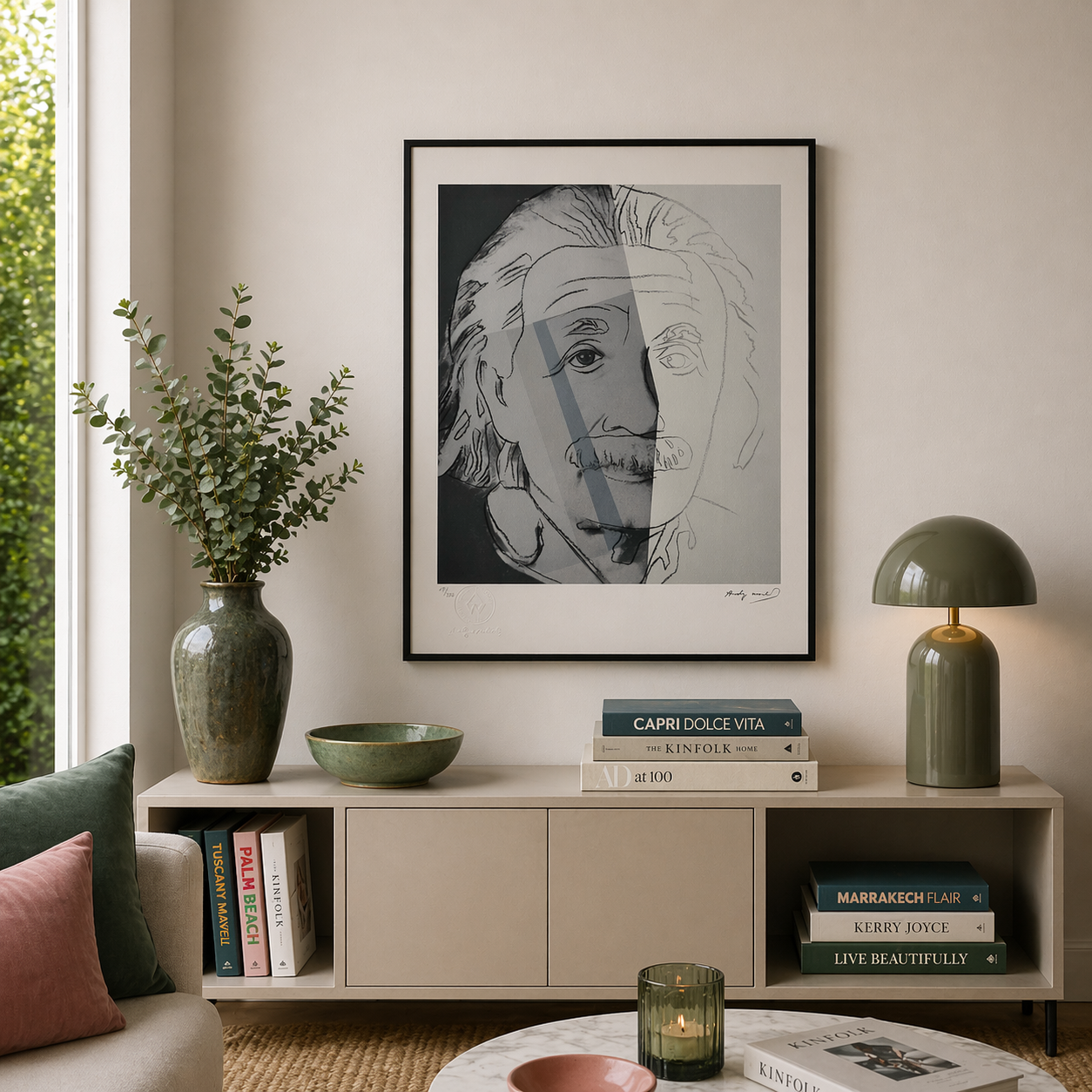 Andy Warhol Albert Einstein Litografia Arches 300gsm 42x59 cm