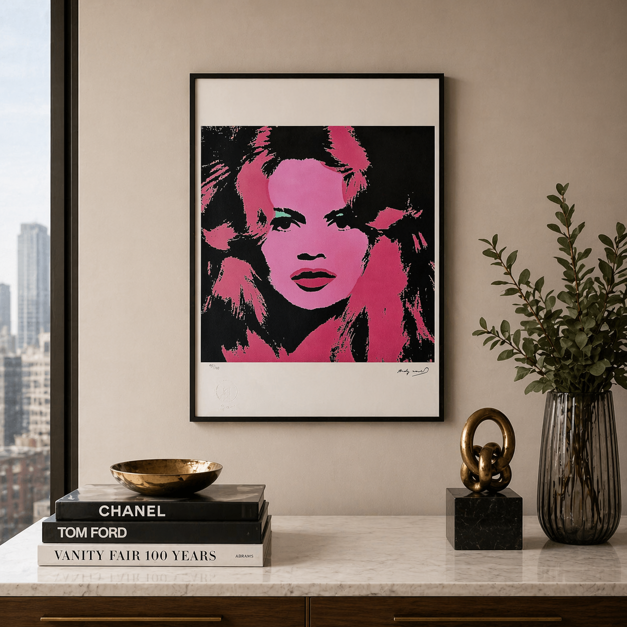 Andy Warhol Brigitte Bardot (Rose) Litografia Arches 300gsm 42x59 cm