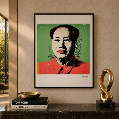 Andy Warhol Mao (Verde & Rosso Classico) Litografia Arches 300gsm 42x59 cm