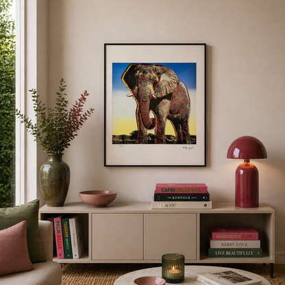 Andy Warhol Elefante (Animali) Litografia Arches 300gsm 42x59 cm