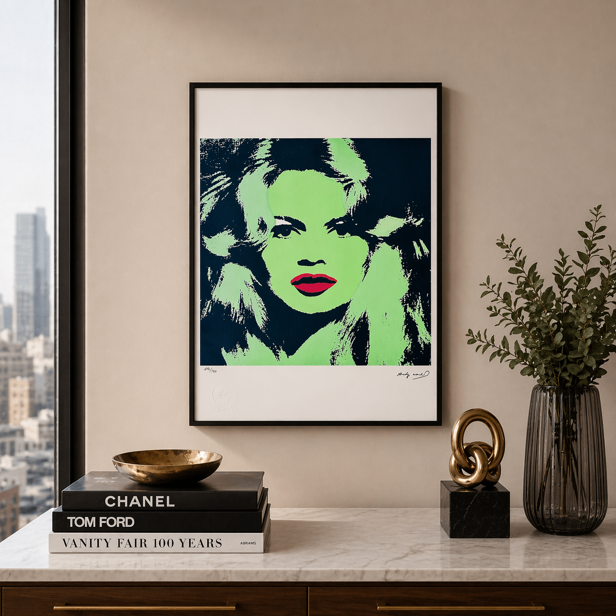 Andy Warhol Brigitte Bardot (Verde) Litografia Arches 300gsm 42x59 cm