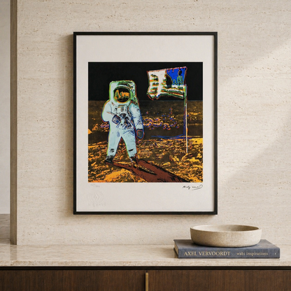 Andy Warhol Moonwalk (Oro & Nero) Litografia Arches 300gsm 42x59 cm