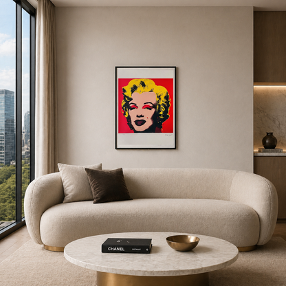 Andy Warhol Marilyn Monroe' (Rosso) Litografia Arches 300gsm 42x59 cm