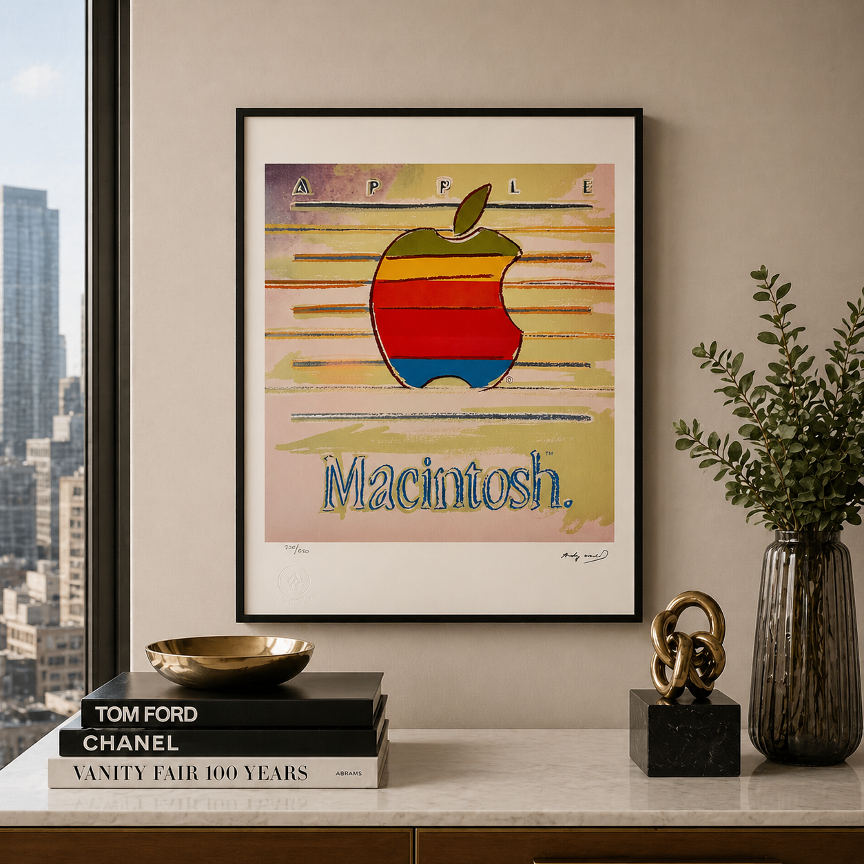 Andy Warhol Apple Litografia Archi 300gsm 42x59 cm