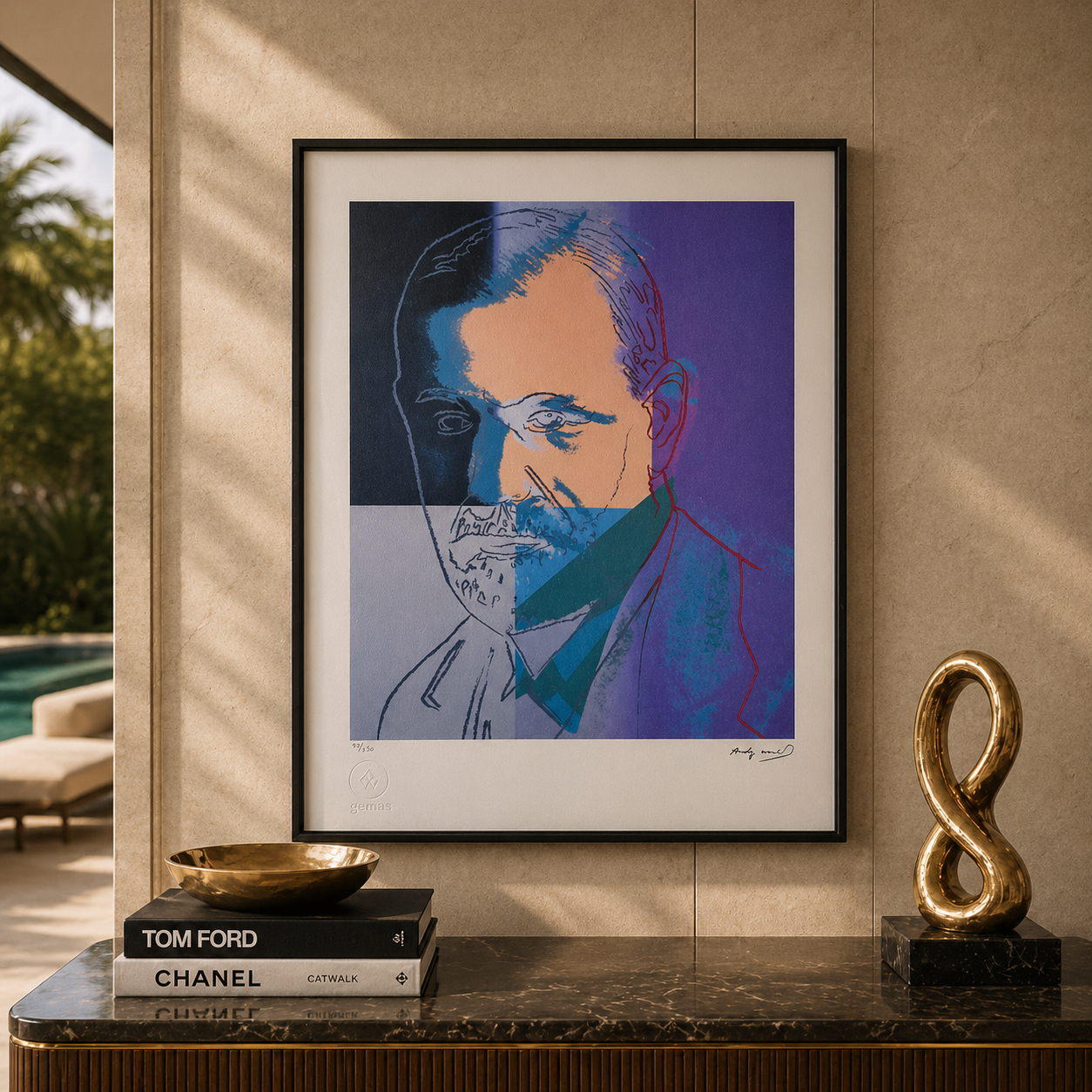 Andy Warhol Sigmund Freud Litografia Arches 300gsm 42x59 cm
