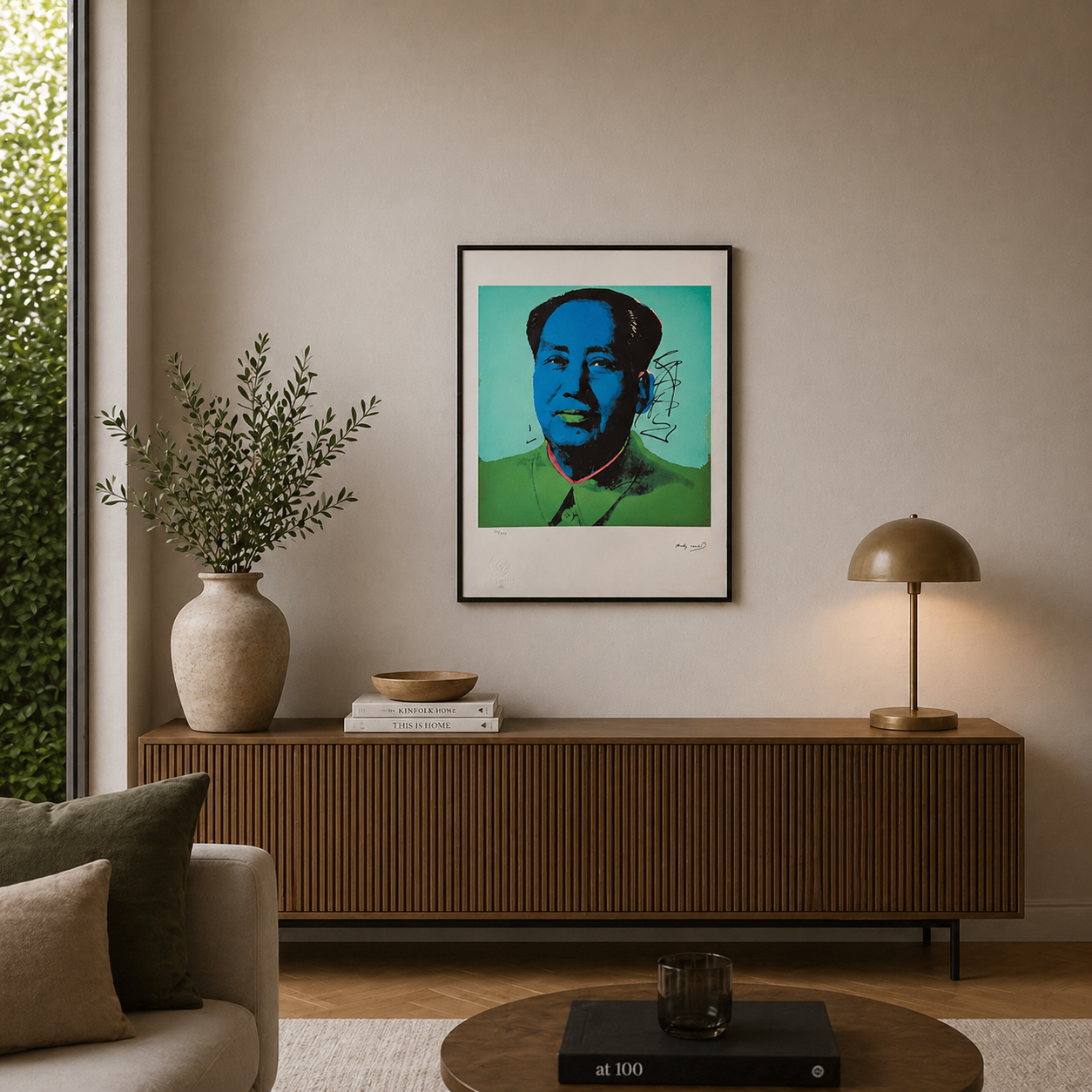 Andy Warhol Mao (Turquoise & Blue Edition) Litografia Arches 300gsm 42x59 cm