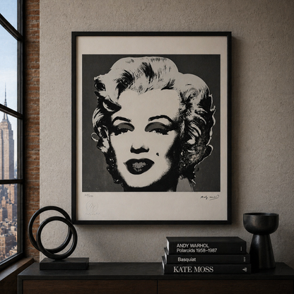 Andy Warhol Marilyn Monroe' (Nero & Bianco) Litografia Arches 300gsm 42x59 cm