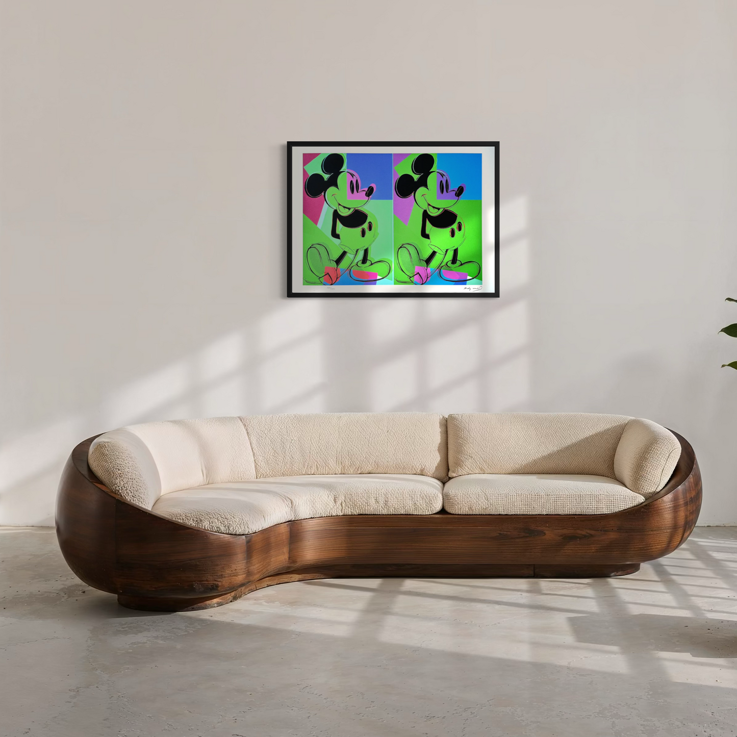 Andy Warhol Double Mickey Litografia multicolore Arches 300gsm 42x59 cm