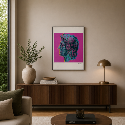 Andy Warhol Alessandro Magno (Viola) Litografia Arches 300gsm 42x59 cm