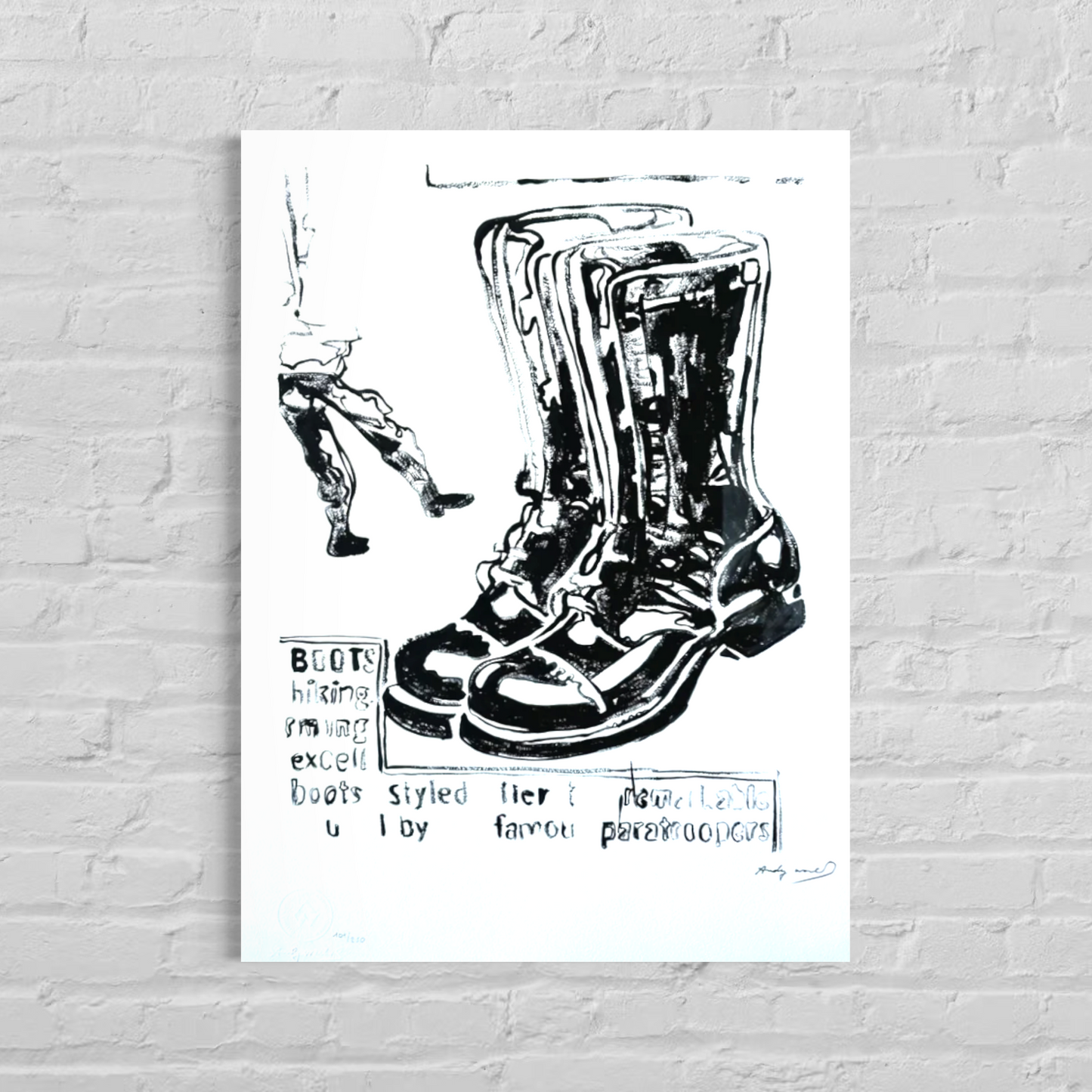 Andy Warhol Stivali da paracadutista Litografia Archi 300 g/m² 42x59 cm