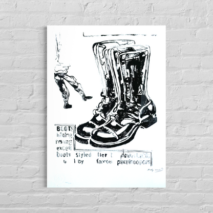 Andy Warhol Stivali da paracadutista Litografia Archi 300 g/m² 42x59 cm