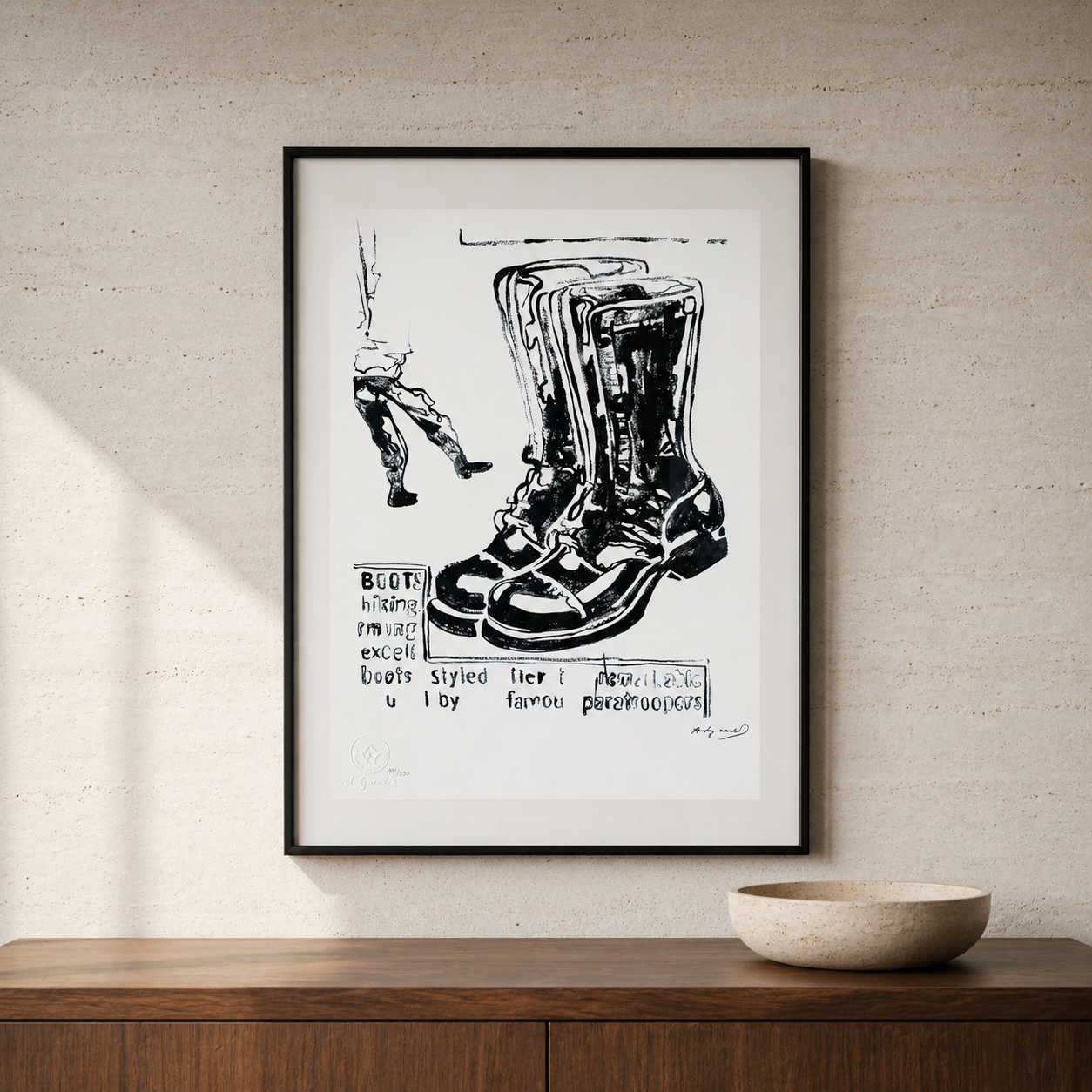 Andy Warhol Stivali da paracadutista Litografia Archi 300 g/m² 42x59 cm