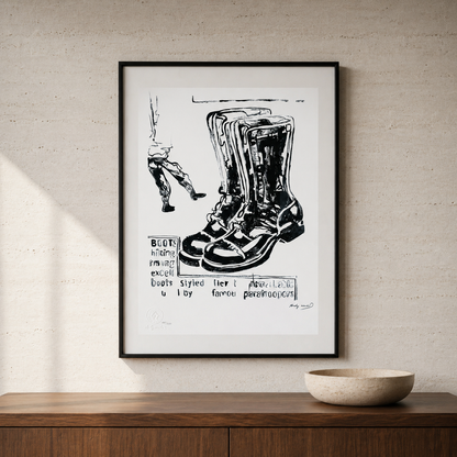 Andy Warhol Stivali da paracadutista Litografia Archi 300 g/m² 42x59 cm