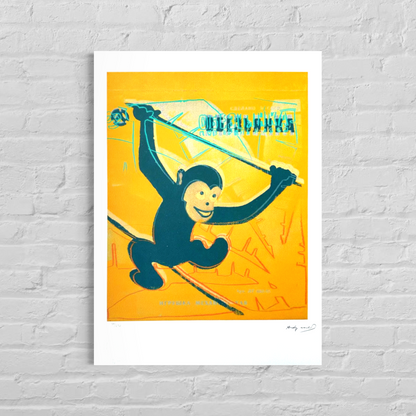 Andy Warhol Monkey Litografia Arches 300gsm 42x59 cm