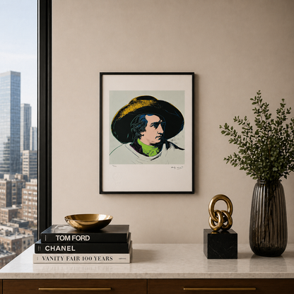 Andy Warhol Goethe (Grigio-Nero) Litografia Arches 300gsm 42x59 cm