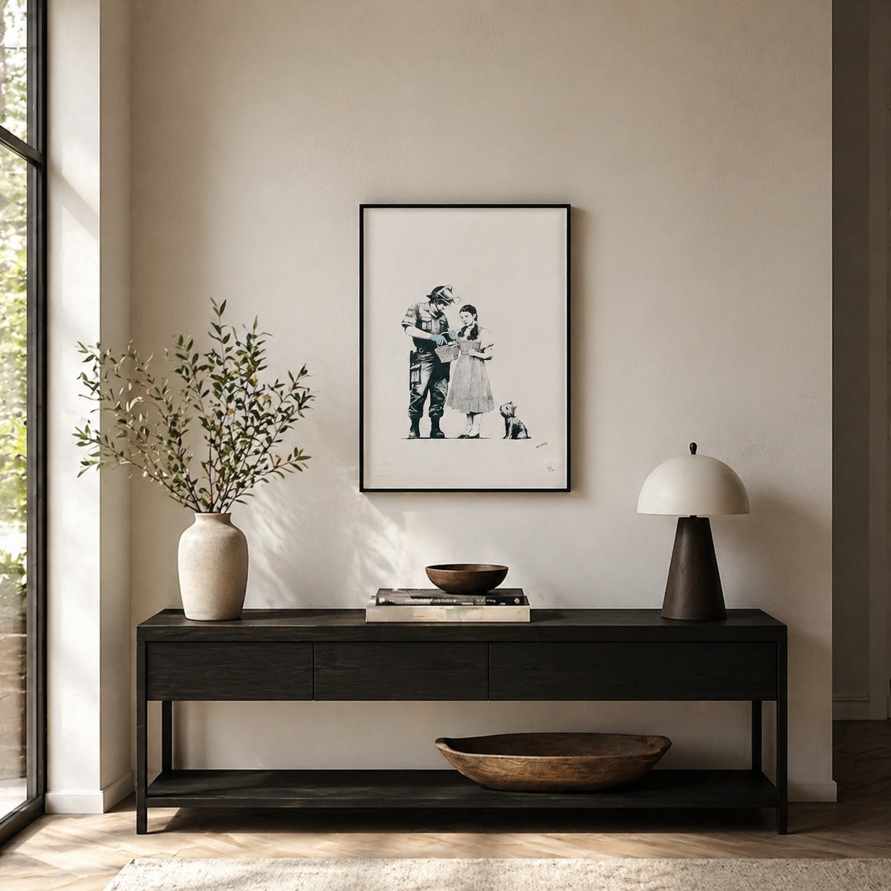 Banksy Stop and Search Litografia Archi 300gsm 42x59 cm