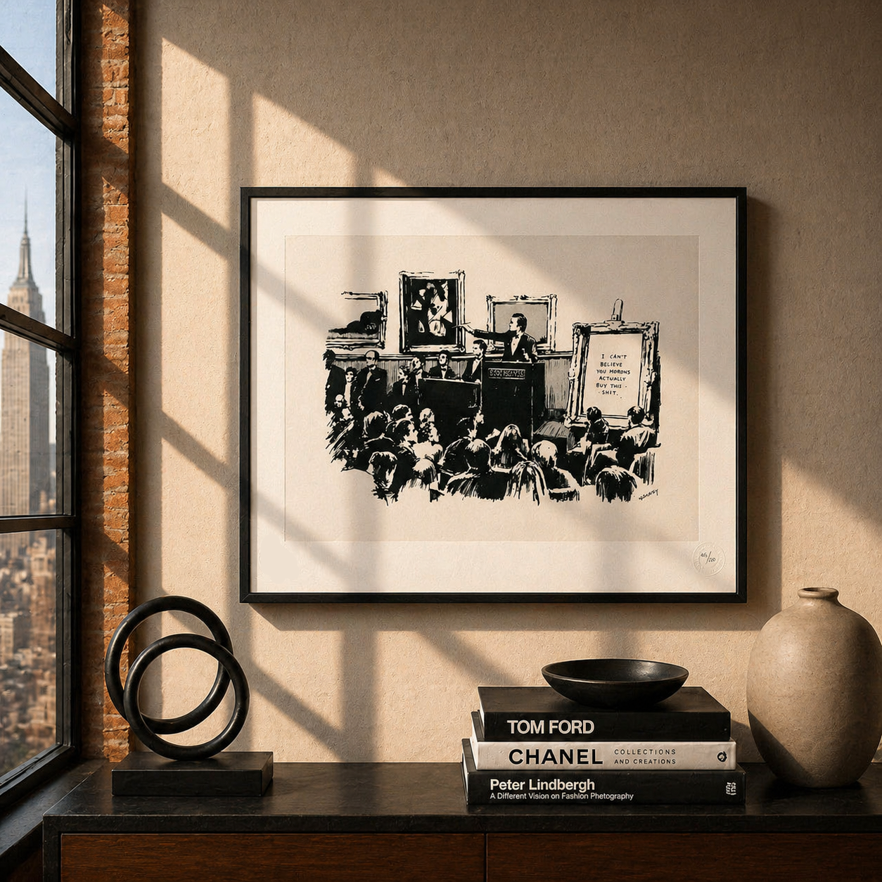 Litografia Banksy Morons Arches 300gsm 42x59 cm