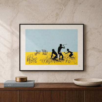 Banksy Trolley Litografia Archi 300gsm 42x59 cm