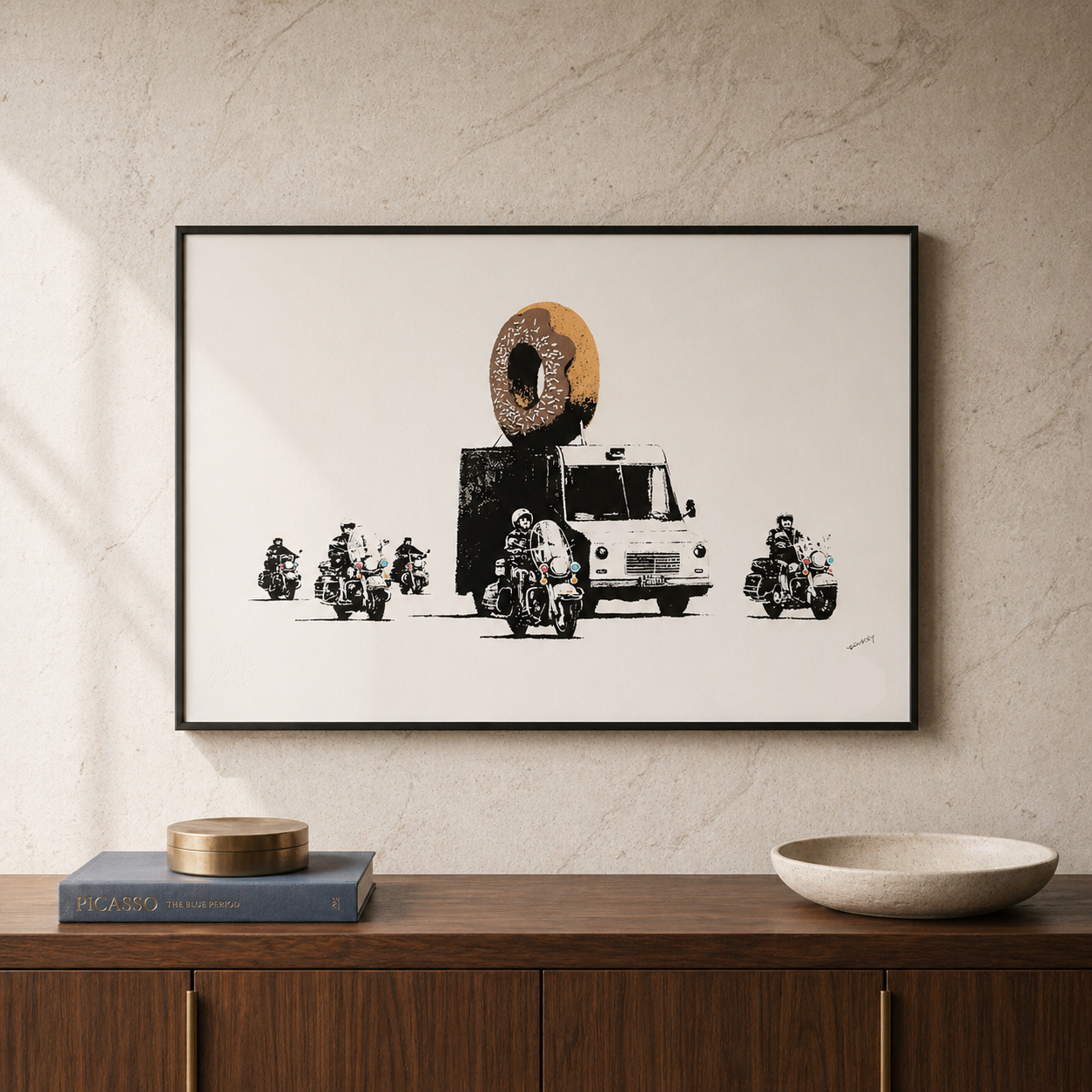 Banksy Donut Litografia Archi 300gsm 42x59 cm