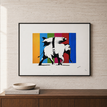 Banksy Heavy Weapons (Multicolor) Litografia Archi 300gsm 42x59 cm