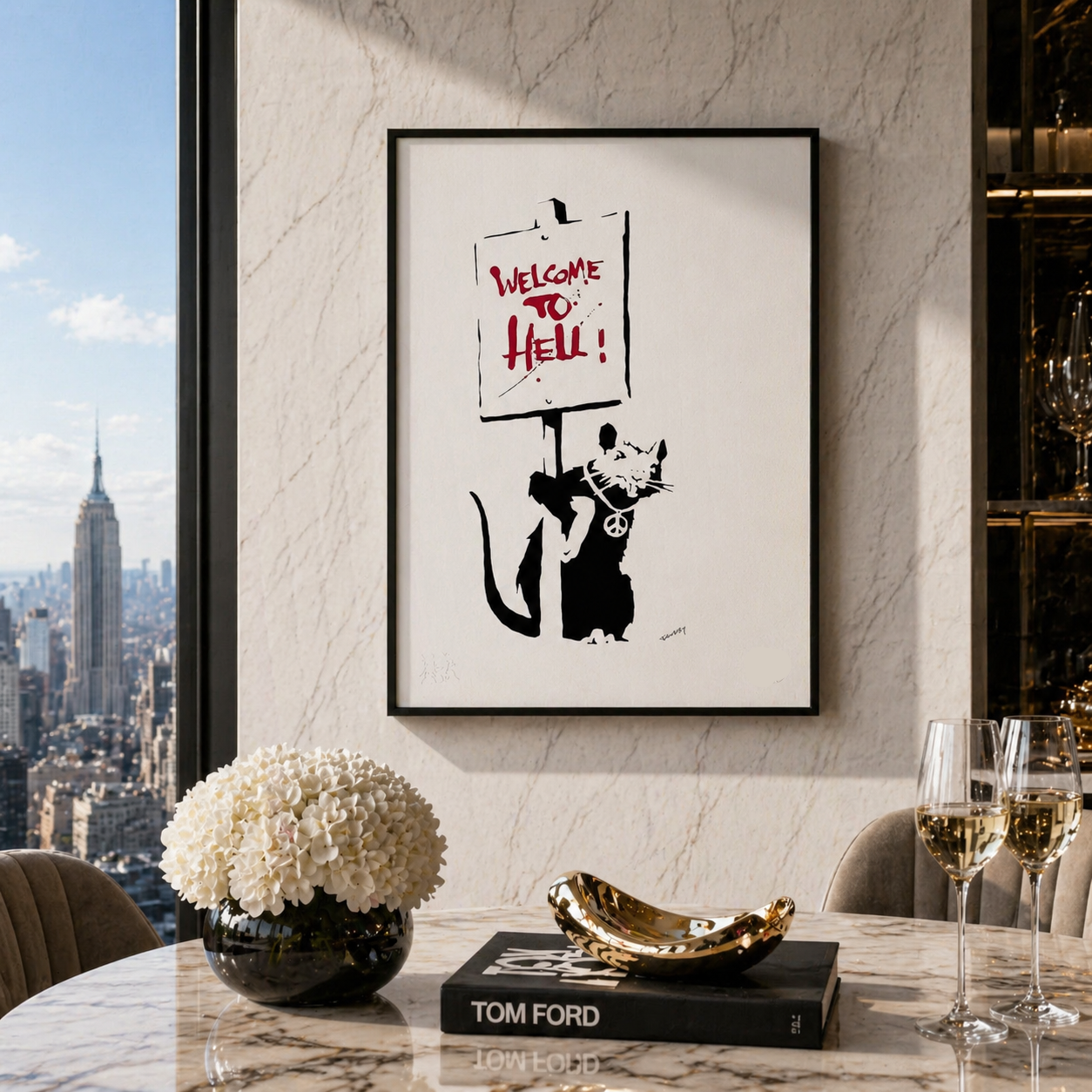 Banksy Benvenuti all'Inferno Litografia Arches 300gsm 42x59 cm