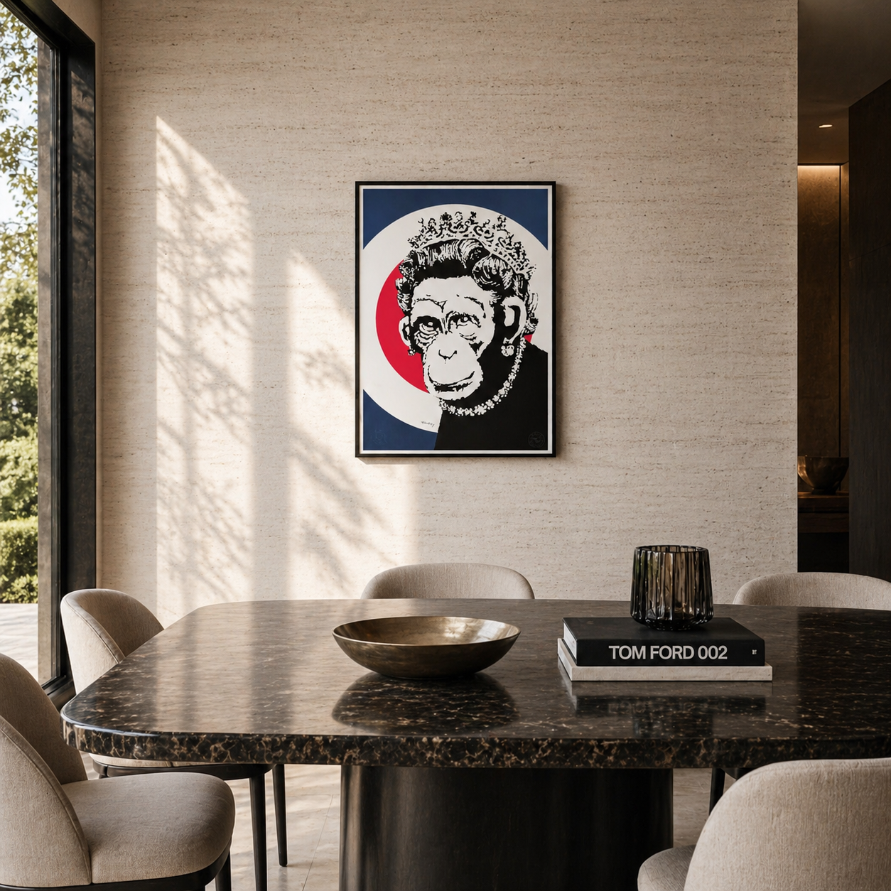 Banksy Queen Monkey Litografia Archi 300gsm 42x59 cm