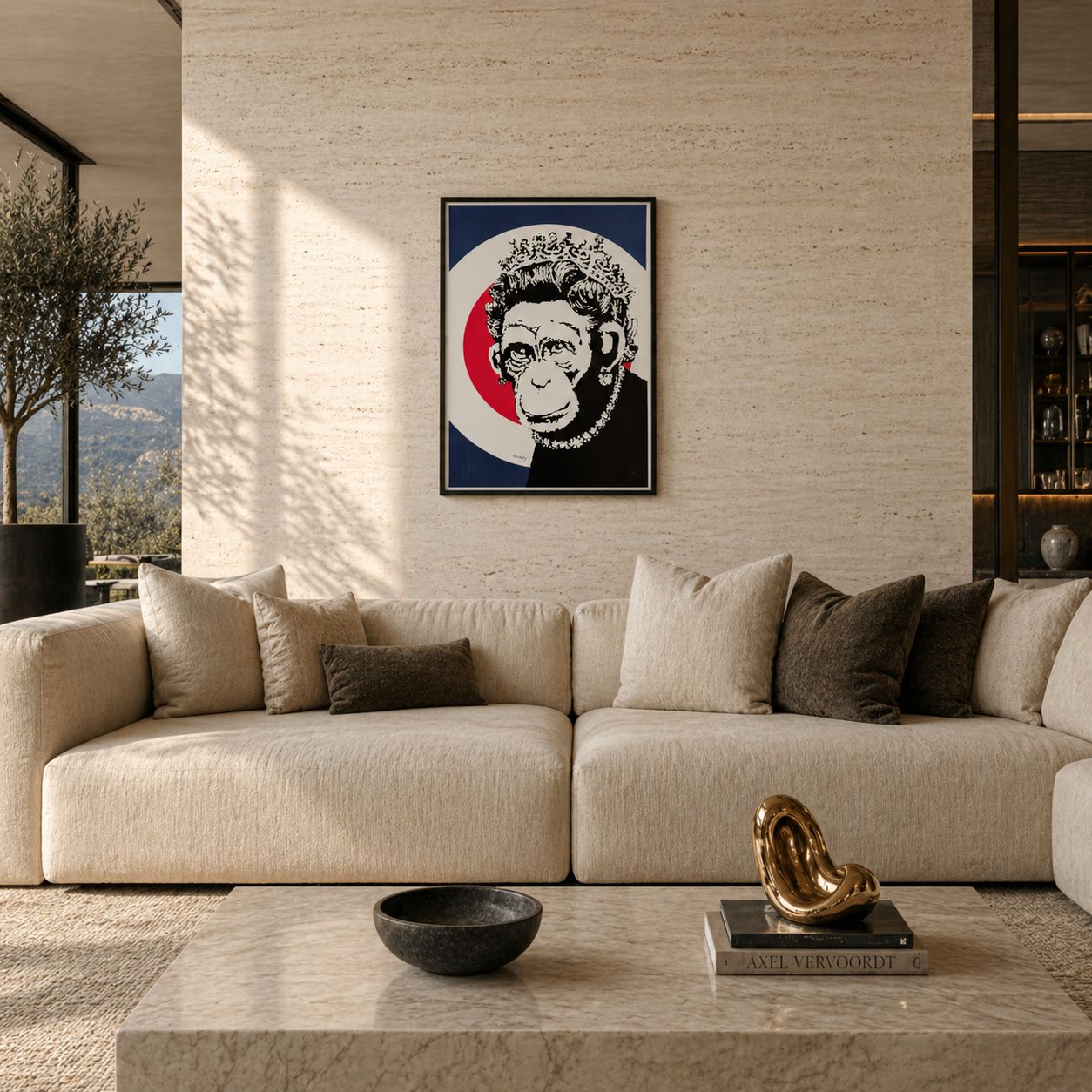 Banksy Queen Monkey Litografia Archi 300gsm 42x59 cm