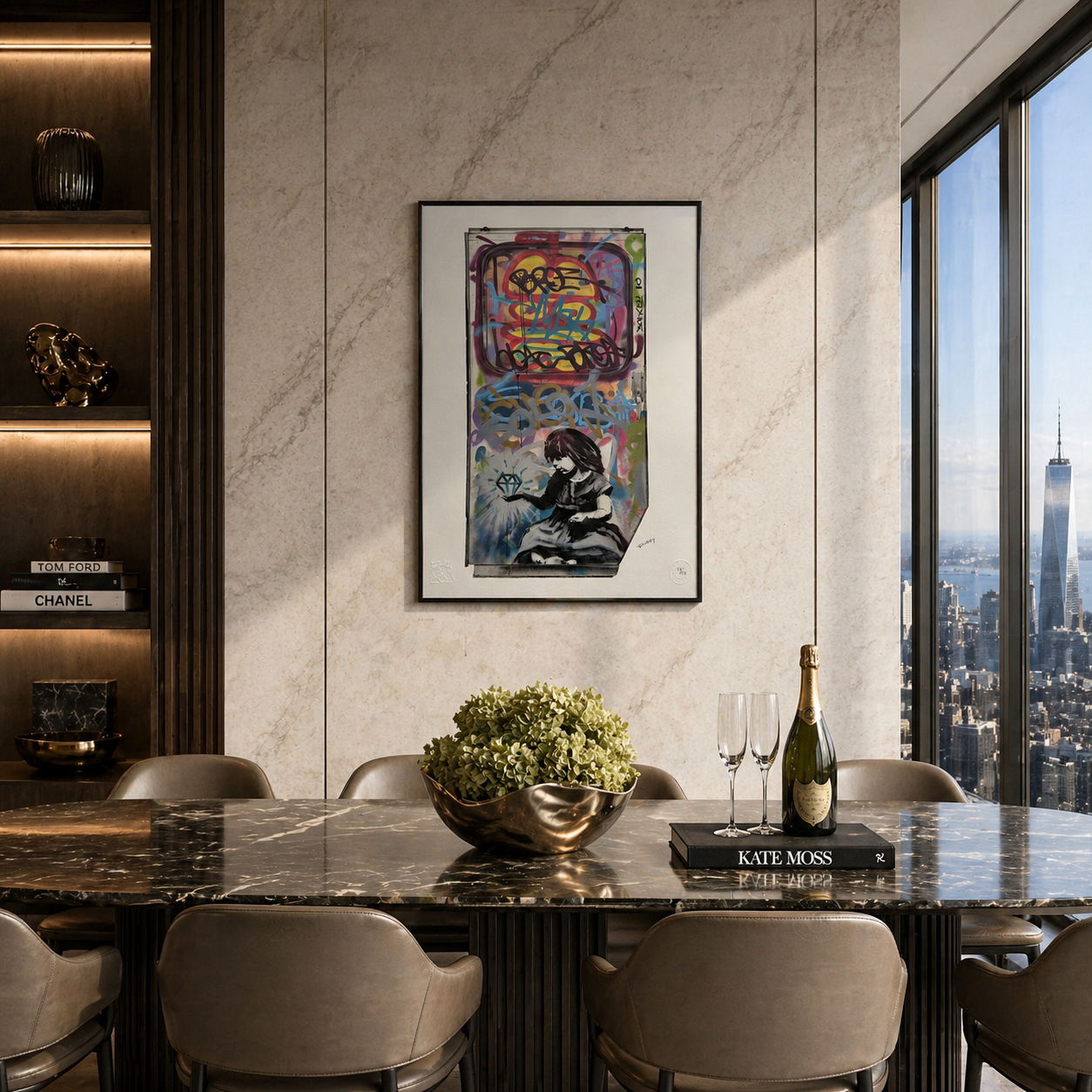 Archi litografici con diamanti grezzi Banksy 300 g/mq 42x59 cm