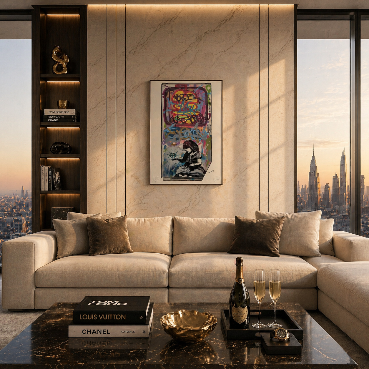 Archi litografici con diamanti grezzi Banksy 300 g/mq 42x59 cm