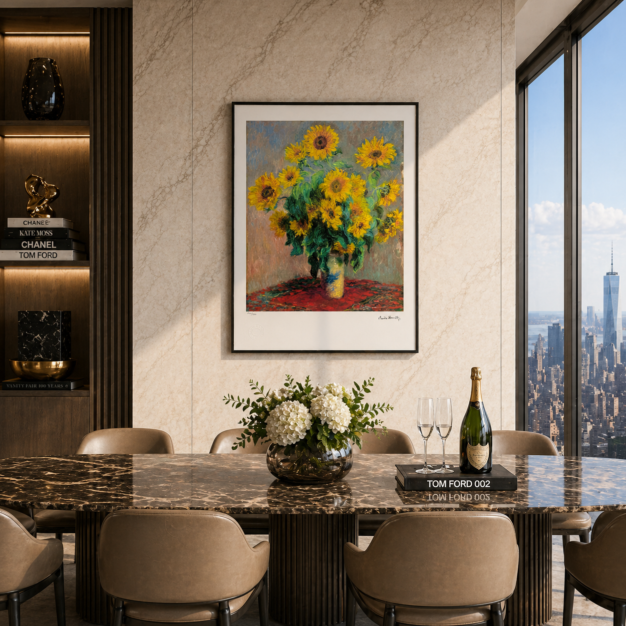 Claude Monet Fiori in vaso Litografia Arches 300gsm 42x59 cm