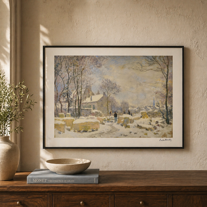 Claude Monet Effetti invernali ad Argenteuil Litografia Archi 300 g/m² 42x59 cm