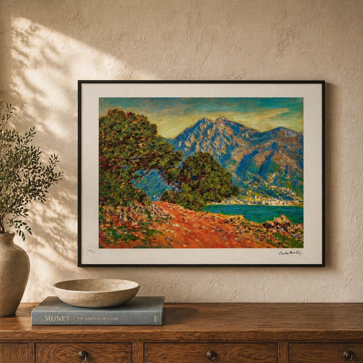 Claude Monet A Cape Martin Litografia Archi 300gsm 42x59 cm
