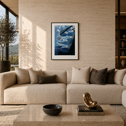 Piet Mondriaan Mulino a vento con luna Litografia Archi 300gsm 42x59 cm