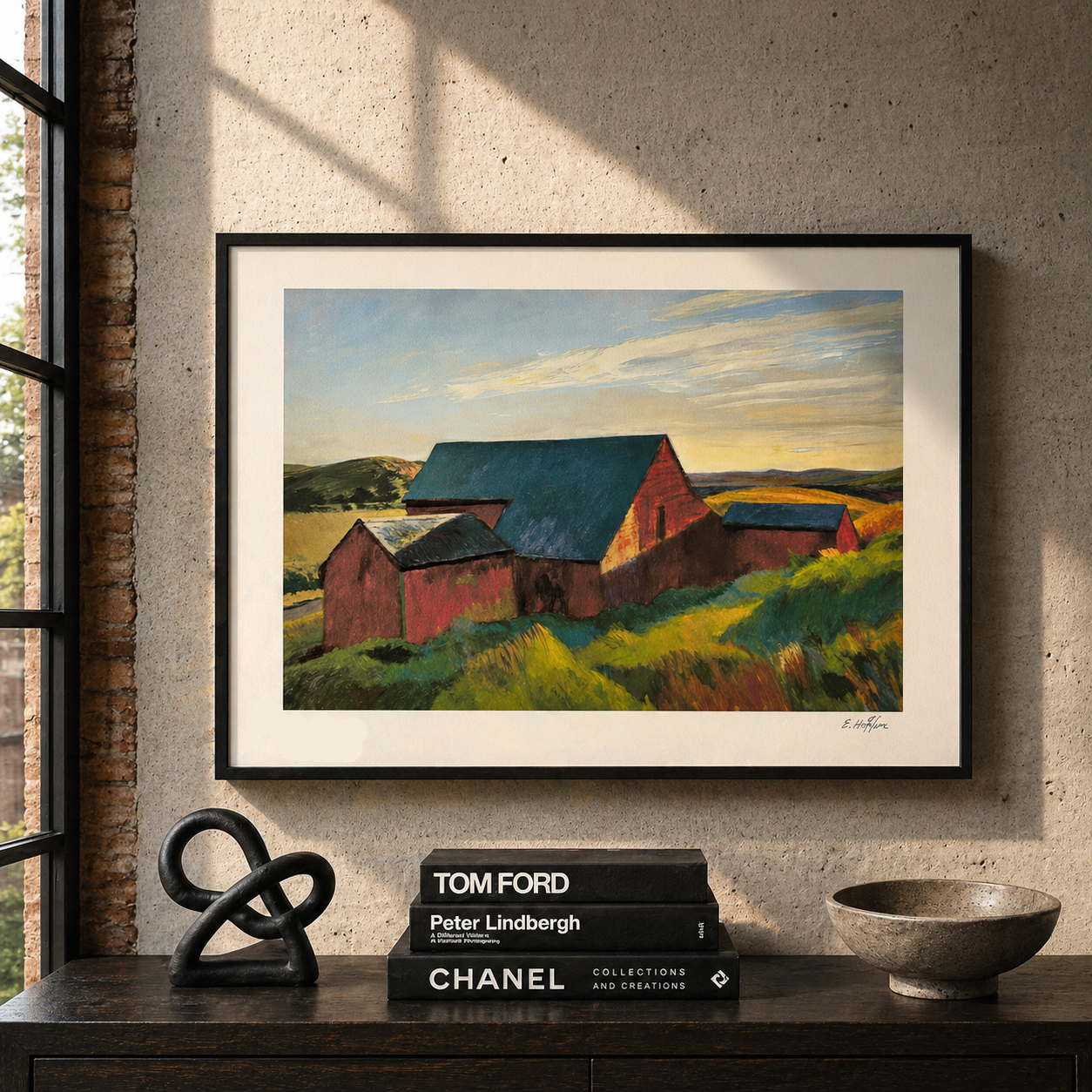 Edward Hopper Cobb's Barns, South Truro Litografia Arches 300 g/m² 42x59 cm