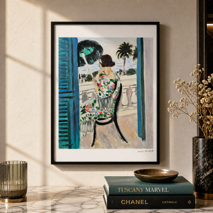 Henri Matisse Donna seduta su un balcone Litografia su archi 300 g/mq 42x59 cm