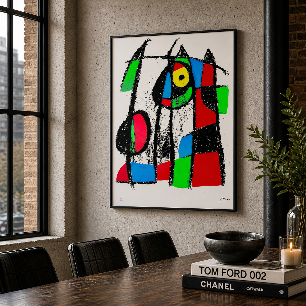Joan Miró aree geometriche di colore Litografia Archi 300gsm 42x59 cm