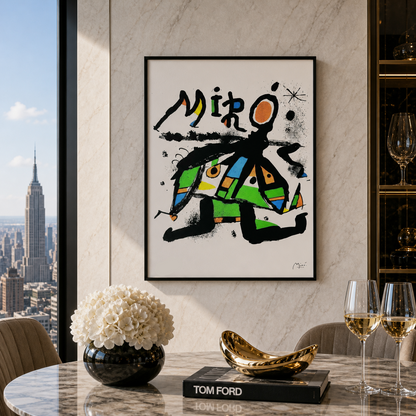 Composizione tipografica Joan Miró Litografia Arches 300gsm 42x59 cm