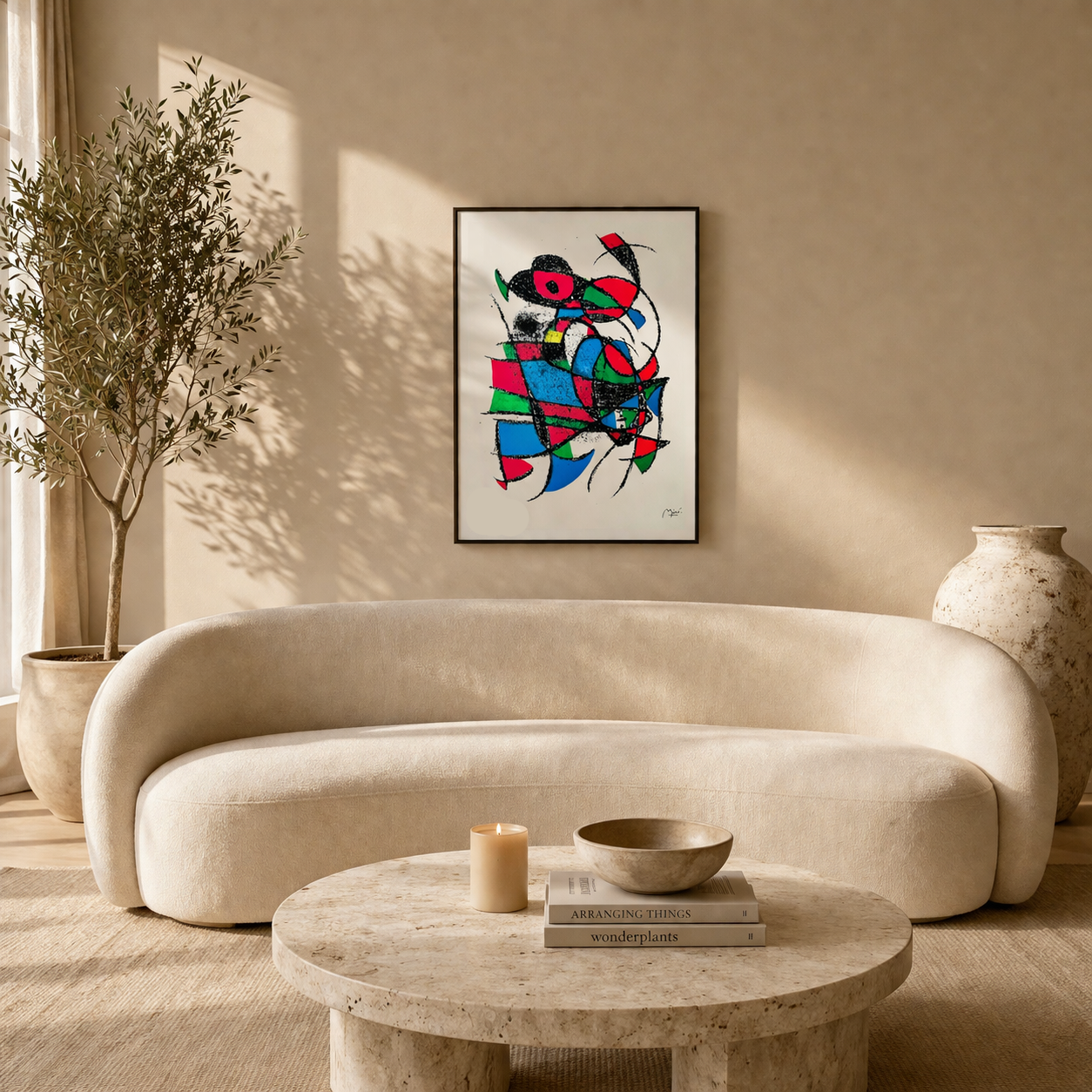 Joan Miró Sans titre (composizione geometrica di colori Litografia Arches 300gsm 42x59 cm