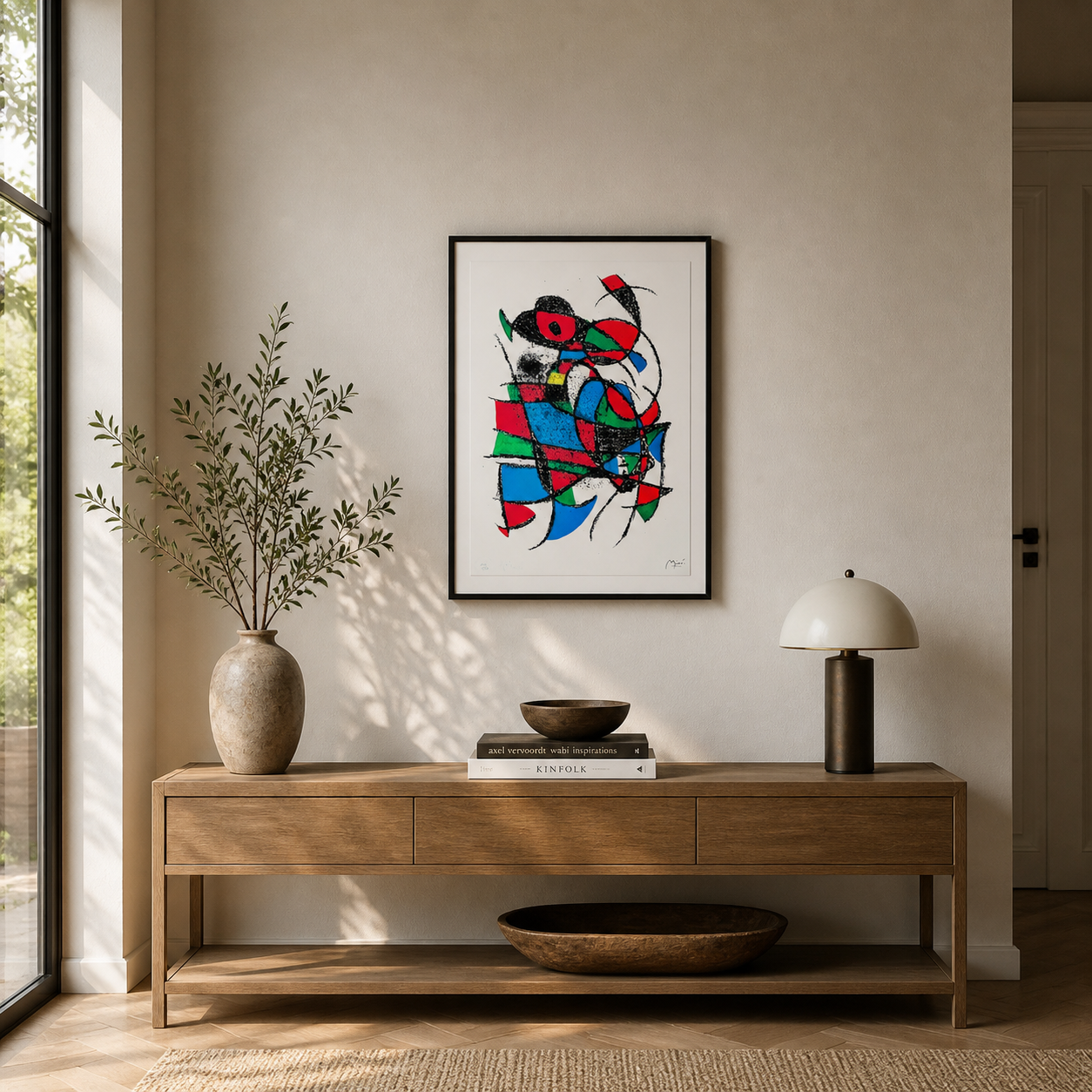 Joan Miró Sans titre (composizione geometrica di colori Litografia Arches 300gsm 42x59 cm