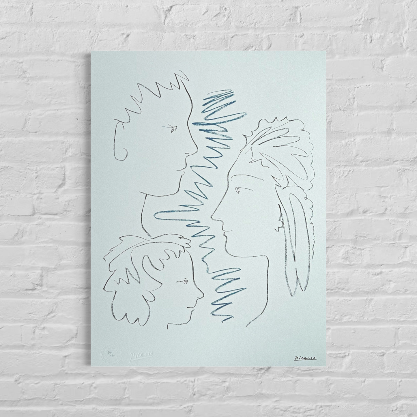 Pablo Picasso Volti Litografia Archi 300gsm 42x59 cm